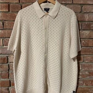 Todd Snyder Ivory Knit Polo Shirt